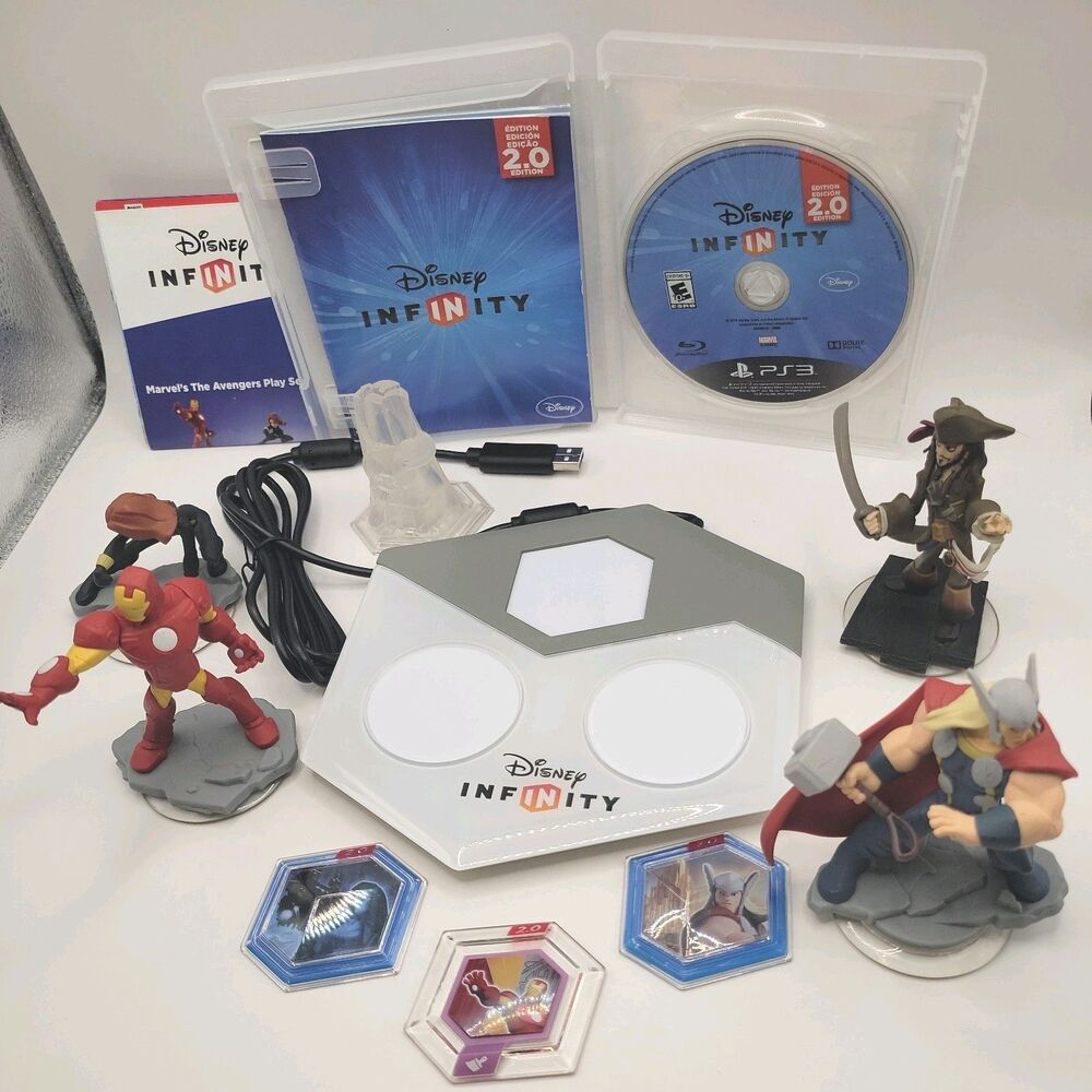 PS3 Disney INFINITY Marvel Super Heroes 2.0 Edition Video Game Starter Pack